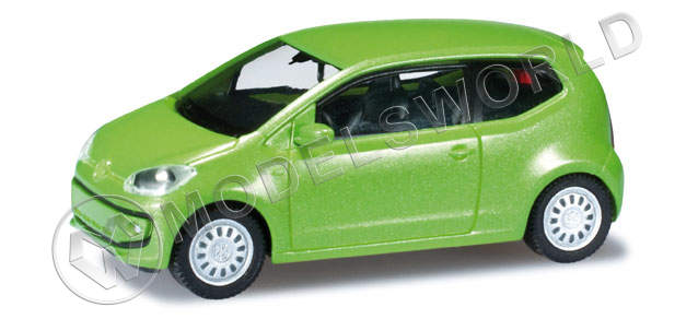 Модель автомобиля VW UP three doors, зеленый металлик. H0 1:87 - фото 1