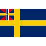 Шведско-норвежский флаг XIX век. Размер 16х10 мм