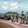 Склеиваемая пластиковая модель Horch 108 Typ 40, Германский армейский автомобиль, с германской пехотой. Масштаб 1:35