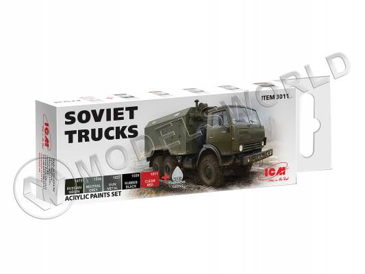 Набор акриловых красок ICM для Советских грузовиков, 6х12 мл