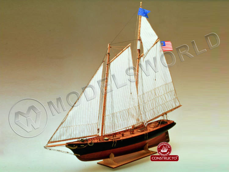 Набор для постройки модели корабля AMERICA американская крейсерская яхта. Масштаб 1:56 - фото 1
