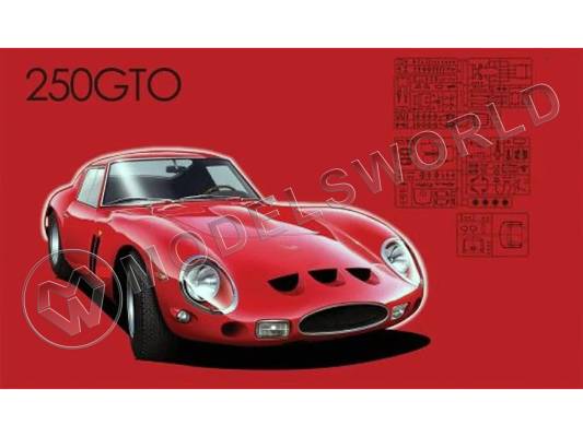 Склеиваемая пластиковая модель автомобиль Ferrari 250 GTO. Масштаб 1:24