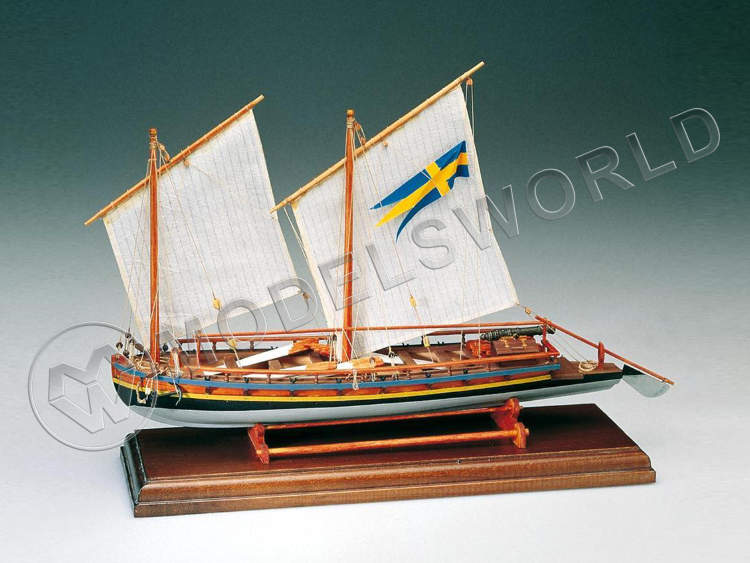Набор для постройки модели канонерской лодки CANNINIERA SVEDESE. Масштаб 1:60 - фото 1