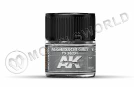 Акриловая лаковая краска AK Interactive Real Colors. Aggressor Grey FS 36251. 10 мл