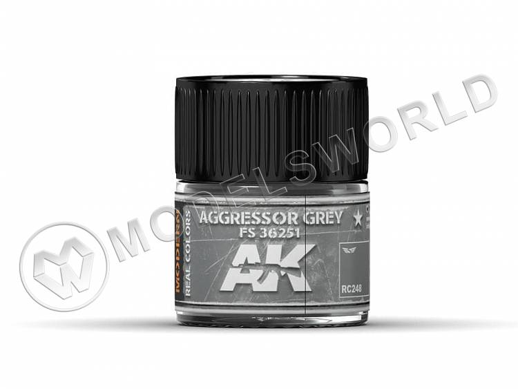 Акриловая лаковая краска AK Interactive Real Colors. Aggressor Grey FS 36251. 10 мл - фото 1