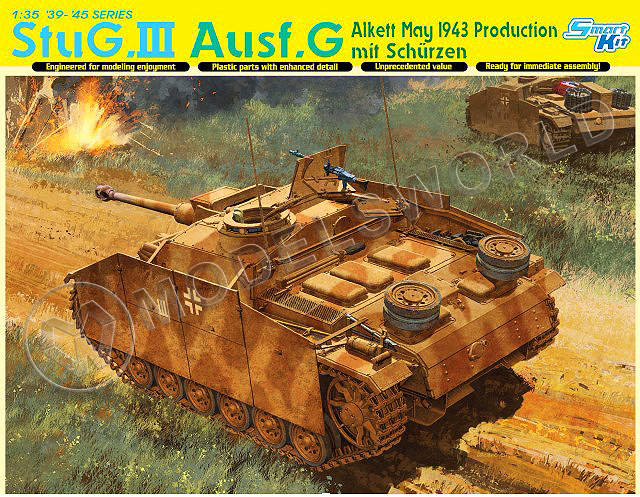 Склеиваемая пластиковая модель StuG III Ausf.G. Масштаб 1:35 - фото 1