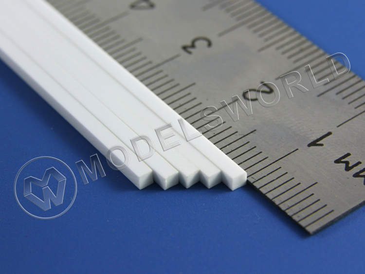 Полоска пластиковая для масштаба HO, 1.7х1.7 мм, 10 шт - фото 1