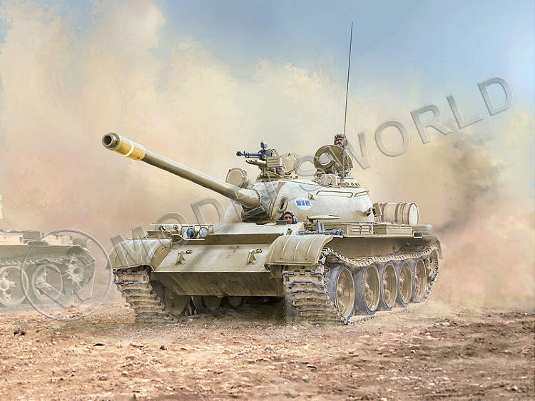 Склеиваемая пластиковая модель танк Т-55. Масштаб 1:35 - фото 1