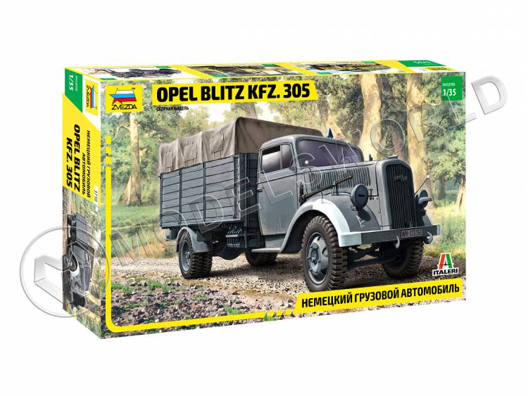 Склеиваемая пластиковая модель Немецкий грузовой автомобиль Opel Blitz Kfz. 305. Масштаб 1:35 - фото 1