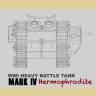 Склеиваемая пластиковая модель 1/35 WWI Heavy Battle Tank Mark IV Hermaphrodite w/Cement-free tracks