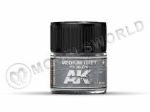 Акриловая лаковая краска AK Interactive Real Colors. Medium Grey FS 36270. 10 мл