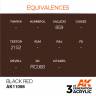 Акриловая краска AK Interactive 3rd GENERATION Standard. Black Red. 17 мл
