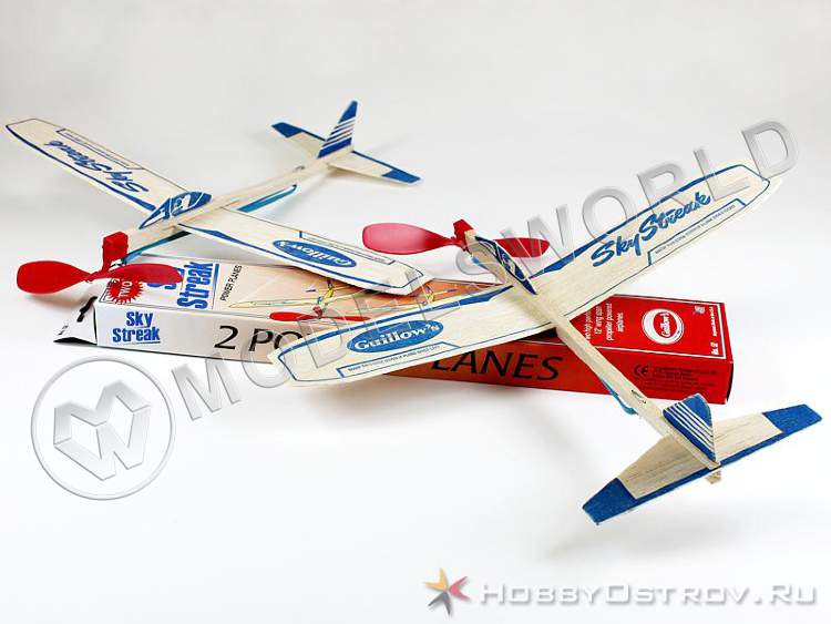 Резиномоторная модель самолета