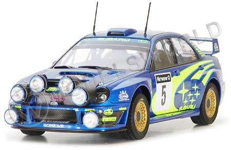 Склеиваемая пластиковая модель автомобиля Impreza WRC 2001 Great Britain. Масштаб 1:24 - фото 1
