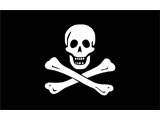 Пиратский флаг Эдварда Английского. Размер 30х18 мм - фото 1