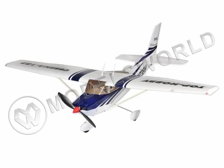 Радиоуправляемая модель самолёта Top RC Cessna 182 400 class синяя 965мм 2.4G 4-ch LiPo RTF - фото 1