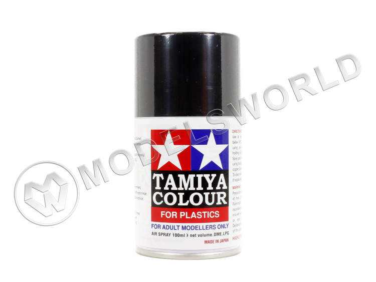 Краски-спрей Tamiya серия TS в баллонах по 100 мл. TS-6 Matt Black (Черная матовая) - фото 1