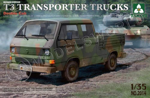 Склеиваемая пластиковая модель Bundeswehr T3 Transporter Truck (Double Cab). Масштаб 1:35 - фото 1