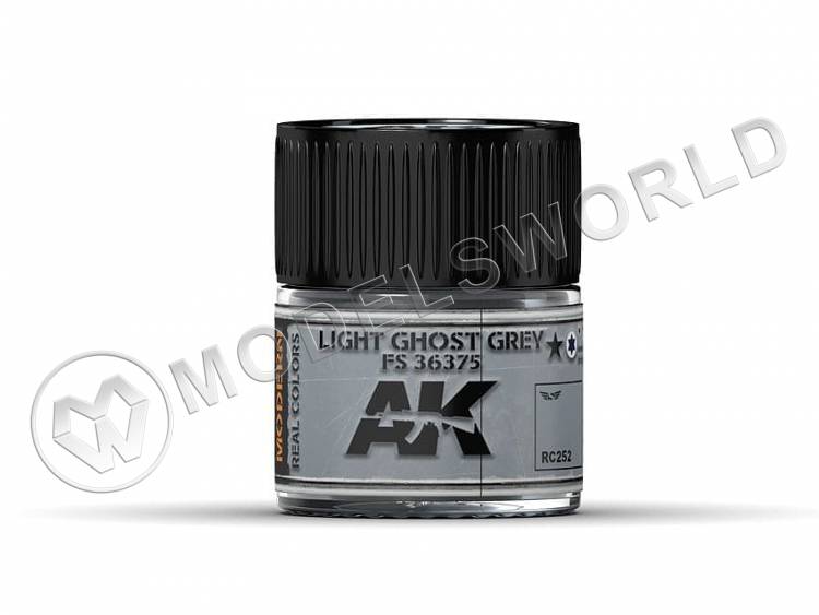 Акриловая лаковая краска AK Interactive Real Colors. Light Ghost Grey  FS 36375. 10 мл - фото 1