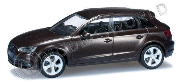 Модель автомобиля Audi A3 Sportback, коричневый металлик. H0 1:87 - фото 1