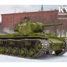 Склеиваемая пластиковая модель Советский тяжелый танк КВ-1 с усиленной литой башней, обр. 1942. Масштаб 1:35