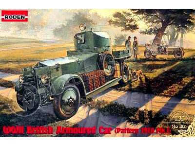 Склеиваемая пластиковая модель британский бронеавтомобиль Pattern 1920 Mk.I + фототравление. Масштаб 1:35 - фото 1