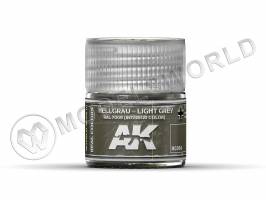 Акриловая лаковая краска AK Interactive Real Colors. Hellgrau-Light Grey RAL7009 (interior color). 10 мл