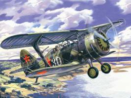 Склеиваемая пластиковая модель И-15 бис, советский истребитель-биплан II Мировой. Масштаб 1:72