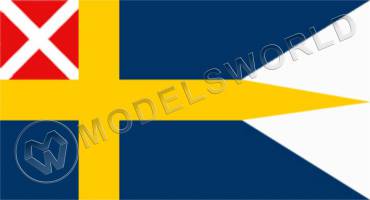 Шведы 1815 флаг. Размер 34х22 мм