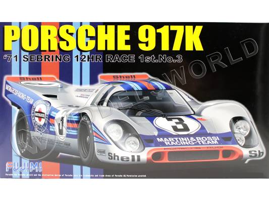 Склеиваемая пластиковая модель автомобиль Porsche 917K DX. Масштаб 1:24