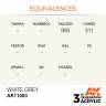 Акриловая краска AK Interactive 3rd GENERATION Standard. White Grey. 17 мл
