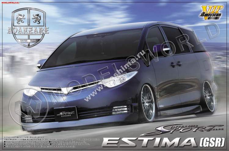 Склеиваемая пластиковая модель Toyota Estima Interesse Sport Avanzare GSR. Масштаб 1:24 - фото 1