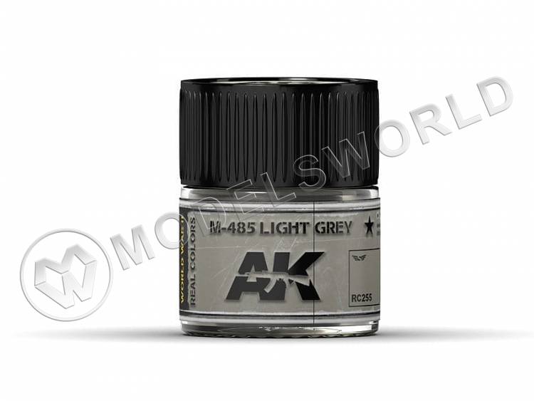 Акриловая лаковая краска AK Interactive Real Colors. M-485 Light Grey. 10 мл - фото 1