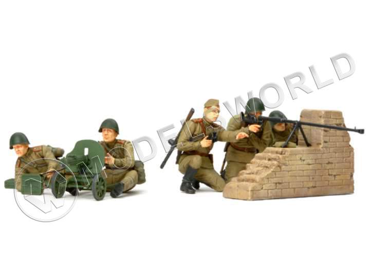 Советские пехотинцы, 5 фигур. Масштаб 1:35 - фото 1
