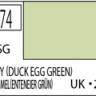 Краска водоразбавляемая художественная MR.HOBBY SKY DUCK EGG GREEN (полуматовая), 10 мл