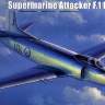 Склеиваемая пластиковая модель самолета Supermarine Attacker F.1. Масштаб 1:48