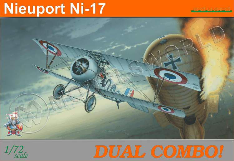 Склеиваемая пластиковая модель самолета Nieuport Ni-17. DUAL COMBO. ProfiPACK. Масштаб 1:72 - фото 1
