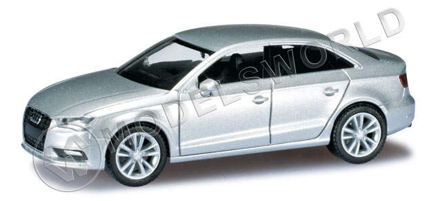 Модель автомобиля Audi A3 Limousine, серебристый. H0 1:87 - фото 1