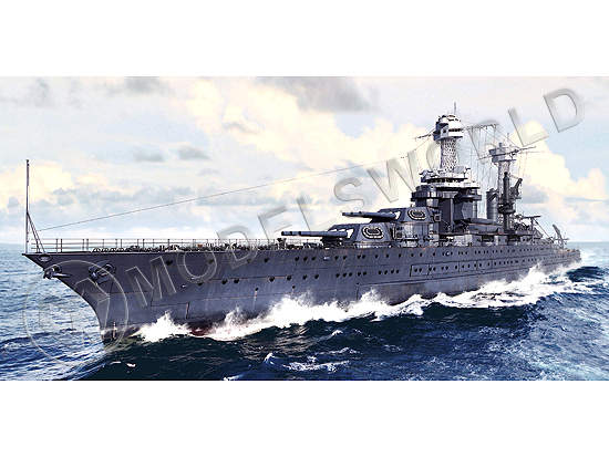 Склеиваемая пластиковая модель корабля линкора  USS Tennessee BB-43 1941. Масштаб 1:700 - фото 1
