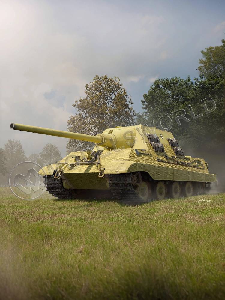 Склеиваемая пластиковая модель Немецкая САУ Sd.Kfz.186 Jagdtiger (производство Porsche). Масштаб 1:35 - фото 1