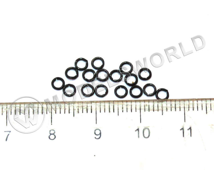 Кольцо, черненая латунь, 2 мм, 30 шт - фото 1