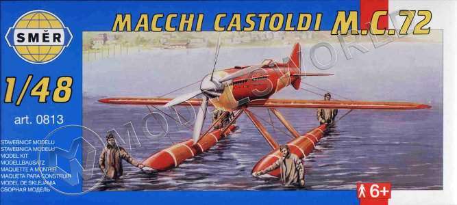 Склеиваемая пластиковая модель самолёт  Macchi M.C. 72. Масштаб 1:48 - фото 1