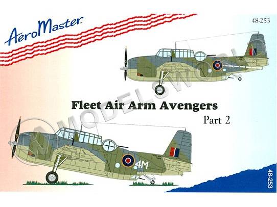 Декаль Fleet Air Arm Avengers, часть 2. Масштаб 1:48 - фото 1
