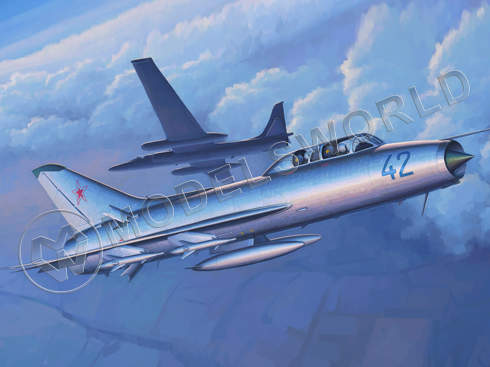 Склеиваемая пластиковая модель самолета Советский СУ-9У Maiden. Масштаб 1:48 - фото 1