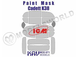Окрасочная маска на остекление Kadett K38, ICM. Масштаб 1:35