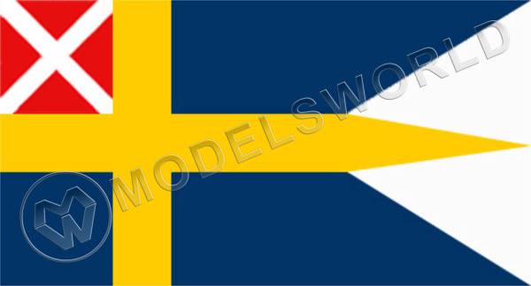 Шведы 1815 флаг. Размер 73х45 мм