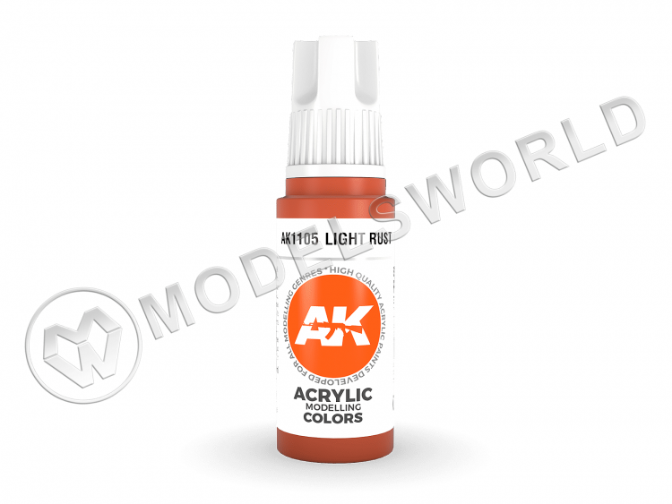 Акриловая краска AK Interactive 3rd GENERATION Standard. Light Rust. 17 мл - фото 1