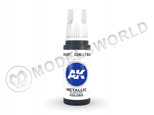 Акриловая краска AK Interactive 3rd GENERATION Metallic. Cobalt Blue. 17 мл