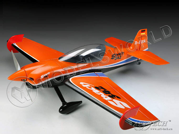 Радиоуправляемая модель самолета Sbach 342 500 class полный комплект с б/к двигателем, оранжевый - фото 1