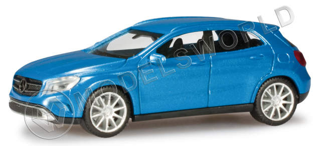 Модель автомобиля Mercedes-Benz GLA class, голубой. H0 1:87 - фото 1